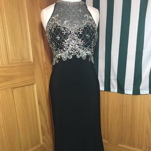 Black homecoming/prom long dress